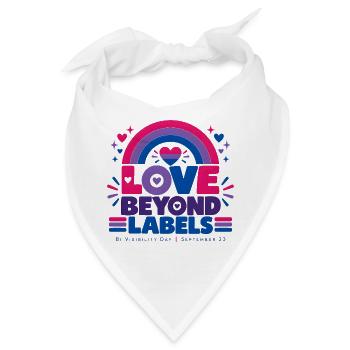 Love Beyond Labels | Bi Visibility Day - Bandana - Weiß - Vorne