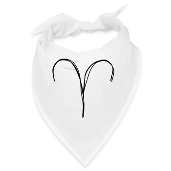 Sternzeichen Widder handgezeichnet - Bandana - Weiß - Vorne