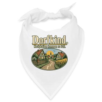 Dorfkind Dorfleben Dorf Spruch Heimatliebe - Bandana - Weiß - Vorne