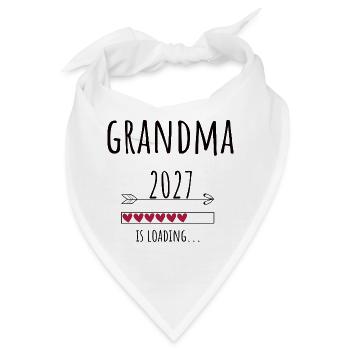 Pregnancy Announcement – Oma 2027 Geschenk - Bandana - Weiß - Vorne