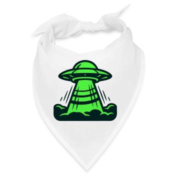 Ufo Start Landung Grafik - Bandana - Weiß - Vorne