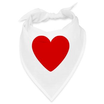 Crimson Heart Emblem - Bandana - Weiß - Vorne