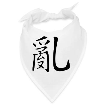 Chaos-Kanji - Bandana - Weiß - Vorne