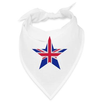Britische Stern - Bandana - Weiß - Vorne