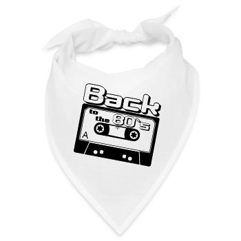 80er Party,Fun Shirt, - Back to the 80s ...(25) - Bandana - Weiß - Vorne