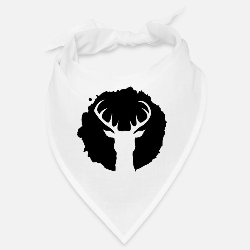 Hirsch Patch - Bandana - Weiß