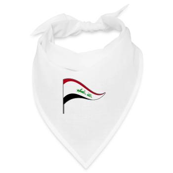 Irak Bagdad Flagge Fahne Landesfarben Fähnchen - Bandana - Weiß - Vorne