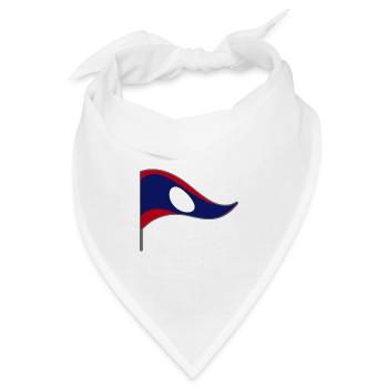Laos Asien Mekong Flagge Fahne Landesfarbe - Bandana - Weiß - Vorne