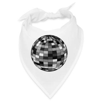 Disko Kugel - Bandana - Weiß - Vorne