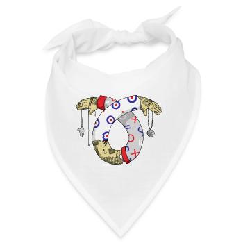 Tatoo Illustration - Bandana - Weiß - Vorne