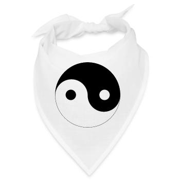 Yin Yang - Bandana - Weiß - Vorne