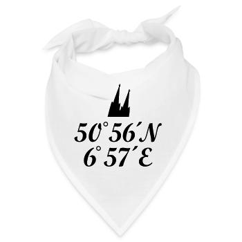 Köln Kölner Dom Koordinaten - Bandana - Weiß - Vorne