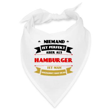 Perfekter Hamburger - Hamburg Deutschland Hafen - Bandana - Weiß - Vorne