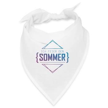 Ich feier den Sommer - Bandana - Weiß - Vorne