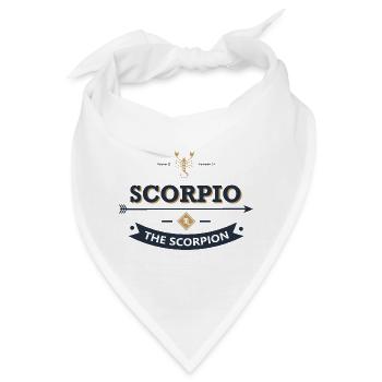 Sternzeichen Skorpion Scorpius Geschenk November - Bandana - Weiß - Vorne