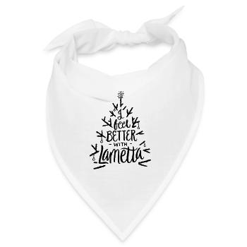 Weihnachtsbaum Lametta Weihnachtsstern Tannenbaum - Bandana - Weiß - Vorne