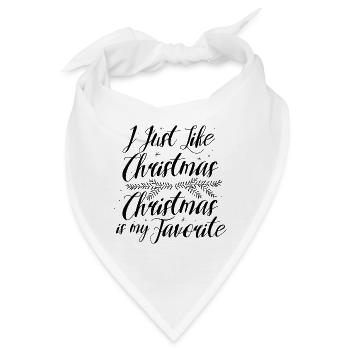 Weihnachten Mistelzweig Efeu Dezember Geschenk - Bandana - Weiß - Vorne