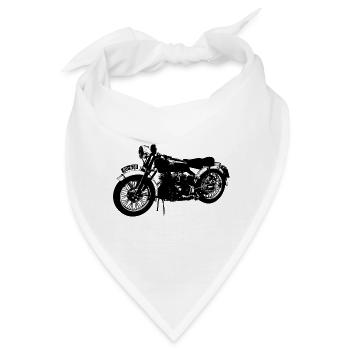 Klassisches Motorrad Black Shadow - Bandana - Weiß - Vorne