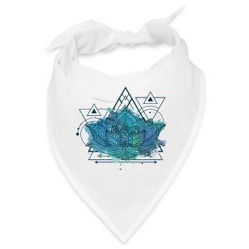 Lotus Triangle - Bandana - Weiß - Vorne