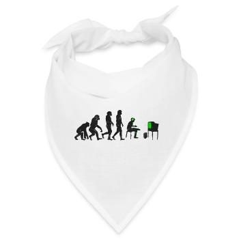 Gamer evolution geschenk spieler nerd geek noob - Bandana - Weiß - Vorne