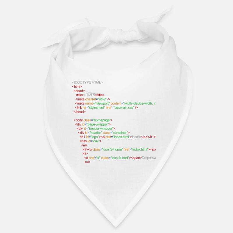 HTML5 code - Bandana - white