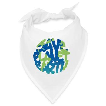 RETTEN Planet Erde (Vivid) - Bandana - Weiß - Vorne