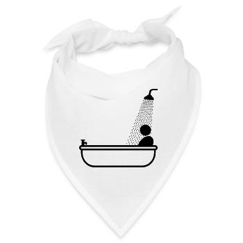 baden - duschen - Bandana - Weiß - Vorne