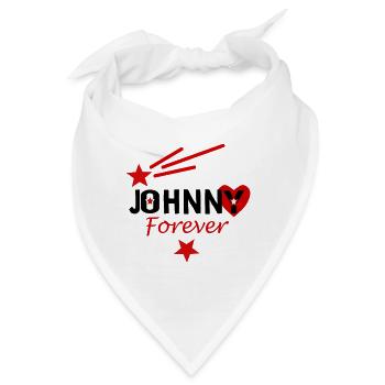 Johnny für immer - Bandana - Weiß - Vorne