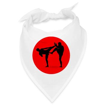 boxing kickboxing kickboxen karate boxen - Bandana - Weiß - Vorne