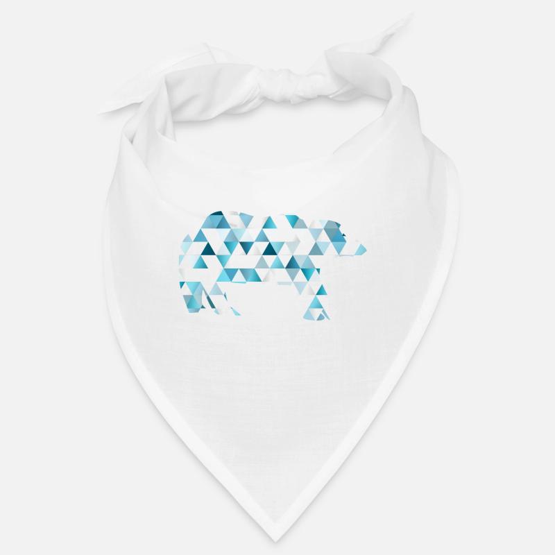 Polar bear with triangles Bandana