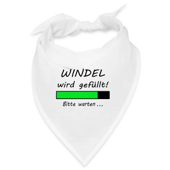 Windel wird gefüllt Bitte warten Ladebalken Baby - Bandana - Weiß - Vorne