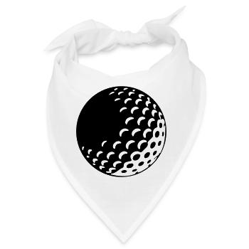Golf - Golfball - Bandana - Weiß - Vorne
