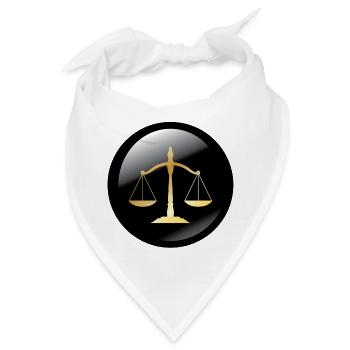 rechtsanwalt anwalt lawyer judge richter law justi - Bandana - Weiß - Vorne