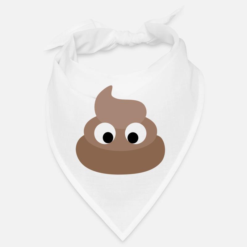 Caca d’émoji tas de merde - Bandana - blanc