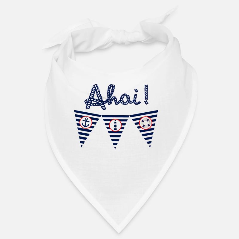 Ahoi, mer, maritime, drapeau Bandana