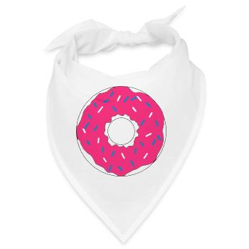 Pink Donut - Bandana - Weiß - Vorne