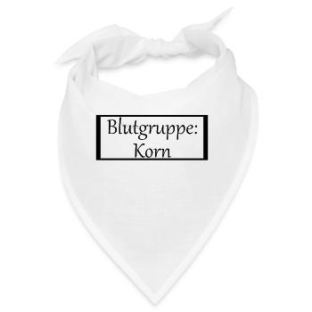 Blutgruppe: Korn - Bandana - Weiß - Vorne
