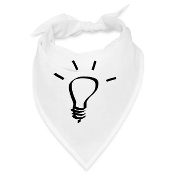 Glühbirne Idee Geschenk - Bandana - Weiß - Vorne