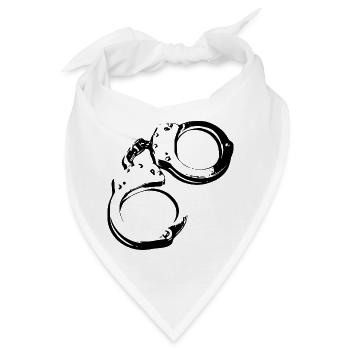 Handschellen Handfesseln Polizei Handfessel - Bandana - Weiß - Vorne