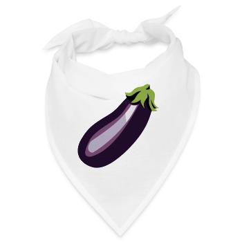 Aubergine - Bandana - Weiß - Vorne