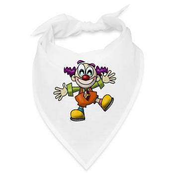 clown harlekin hofnarr kasper komiker narr witzbol - Bandana - Weiß - Vorne