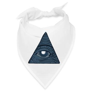 Illuminati Alles sehendes Auge Geschenk Idee - Bandana - Weiß - Vorne