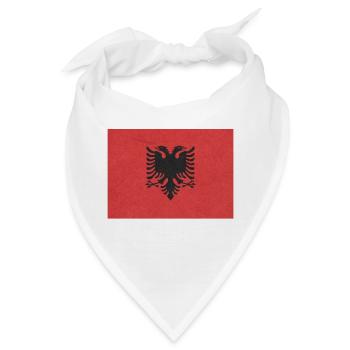 Albanien Flagge Motiv Design Geschenkidee Cool - Bandana - Weiß - Vorne