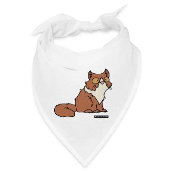 Cat - Persisch - Bandana - Weiß - Vorne