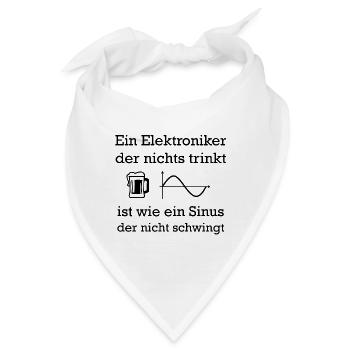 Elektroniker Sinus - Bandana - Weiß - Vorne