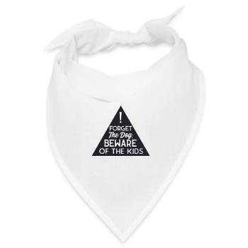 Forget The Dog Beware Of black - Bandana - Weiß - Vorne