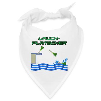 Lauchplatscher - Lustiges Wortspiel - Bandana - Weiß - Vorne