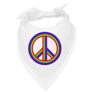 weltfrieden auf erden world peace on earth love144 - Bandana - Weiß - Vorne