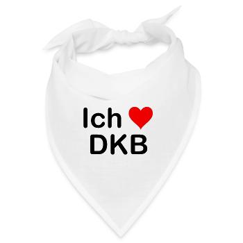 Ich liebe DKB - Dinkelsbühl | Heimat | Geschenk - Bandana - Weiß - Vorne