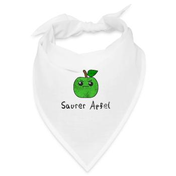 Saurer Apfel Vegan Frucht Wortwitz Geschenk Idee - Bandana - Weiß - Vorne
